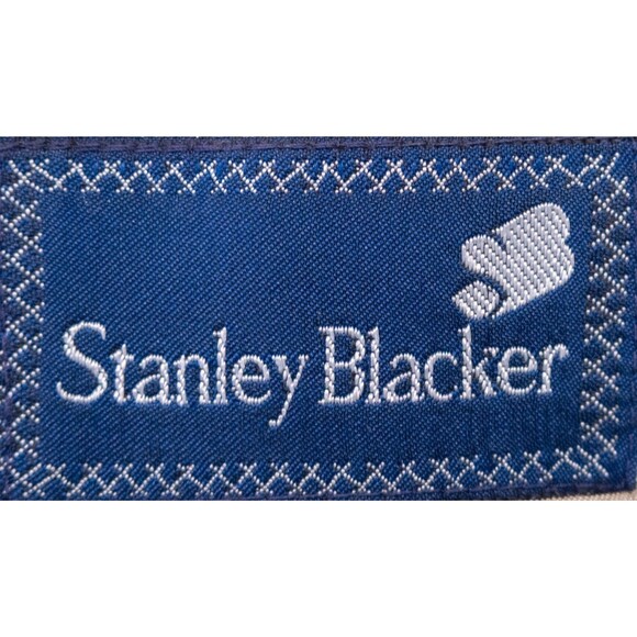 Stanley Blacker Blazer Mens Navy Blue Gold Button Suit Jacket Coat Size 40 R - Picture 10 of 14